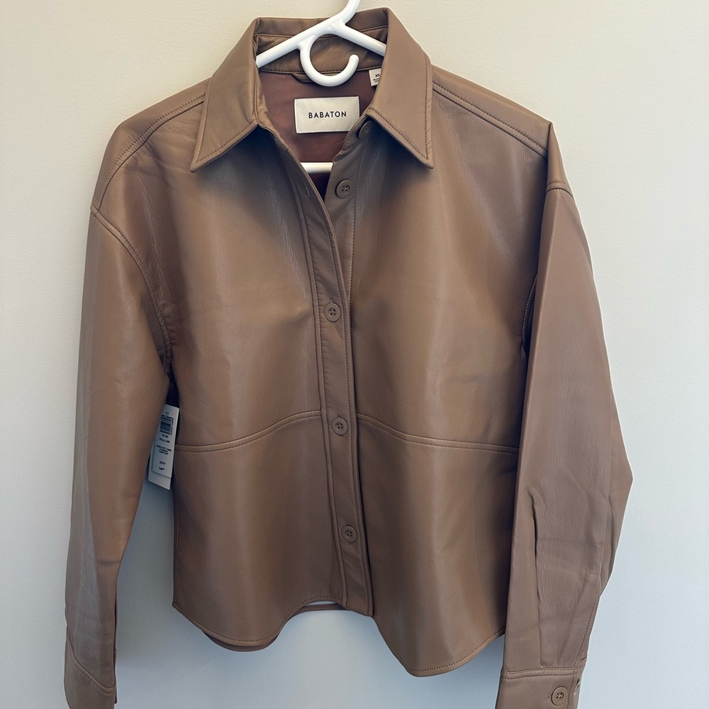 Aritzia Pelli Hip Shirt Jacket - Camel Color
